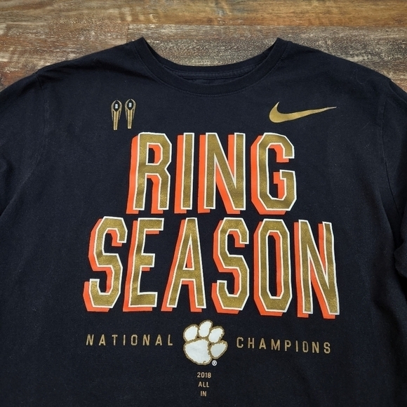 NIKE Clemson Tigers National Champion 🏆 Ring Season Shirt SZ XL - Picture 2 of 5